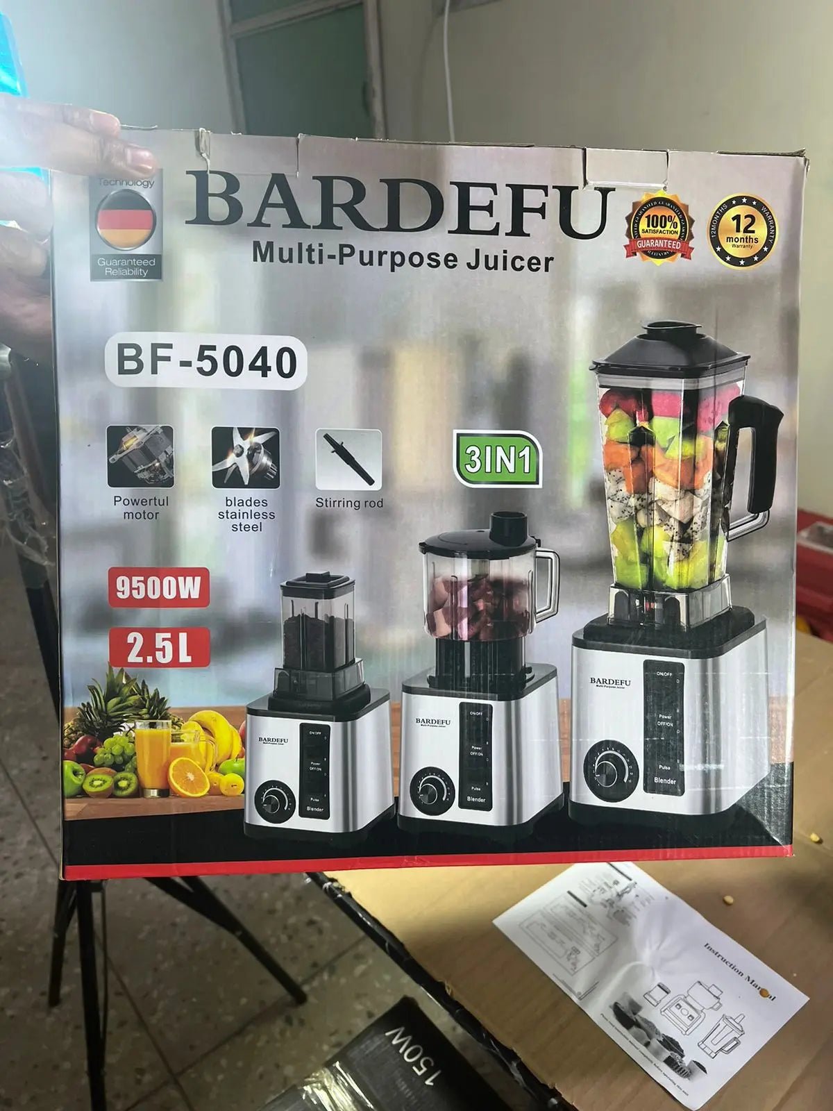GERMANY LOT 3 IN 1 BARDEFU JUICER BLENDER WITH CHOPPER - #galaxiee.com#