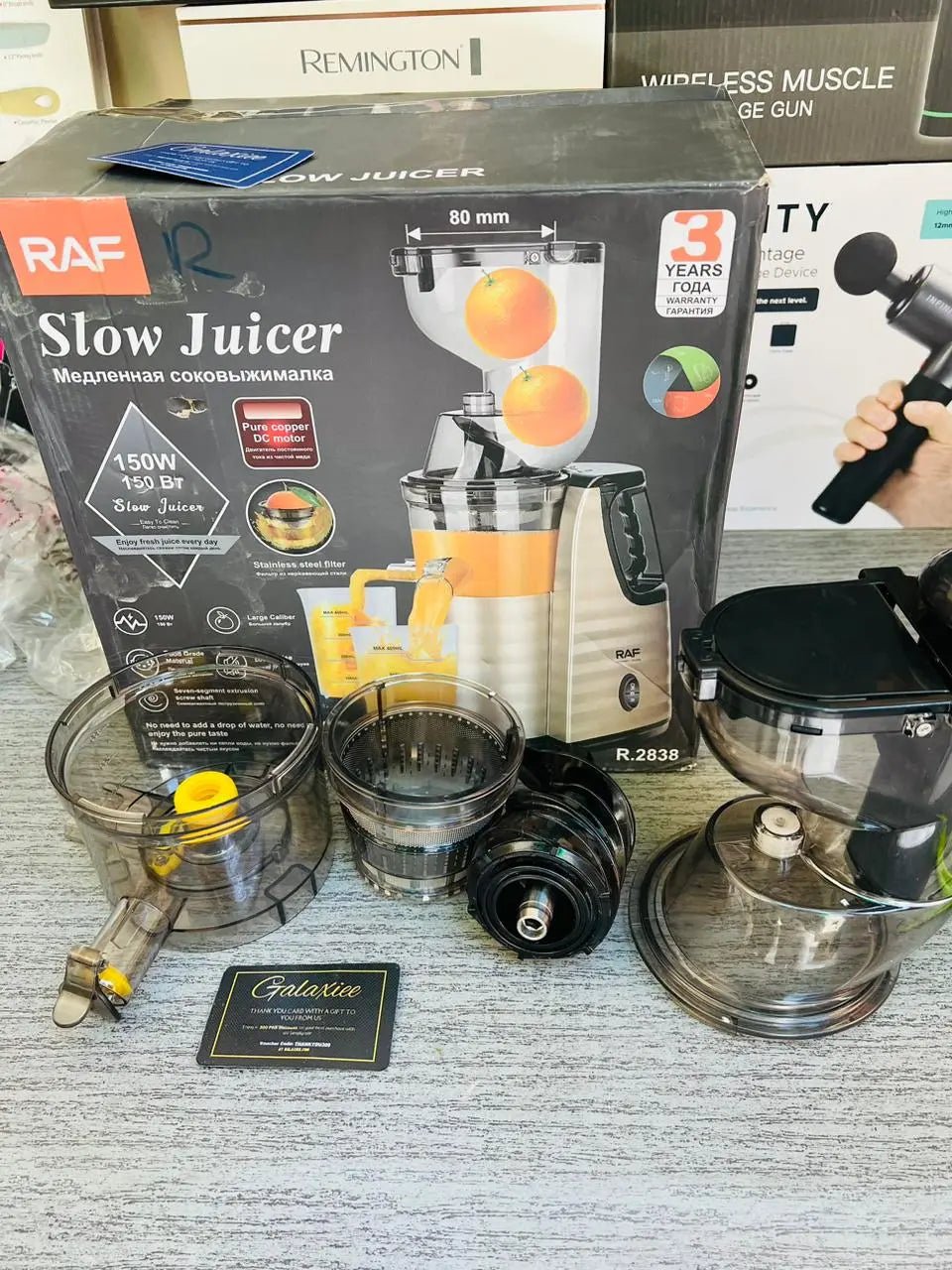 Slow Press Juicer RAF Vegetable & Fruit Extractor Juicer Machine - #galaxiee.com#