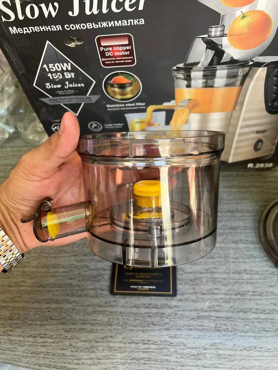 Slow Press Juicer RAF Vegetable & Fruit Extractor Juicer Machine - #galaxiee.com#