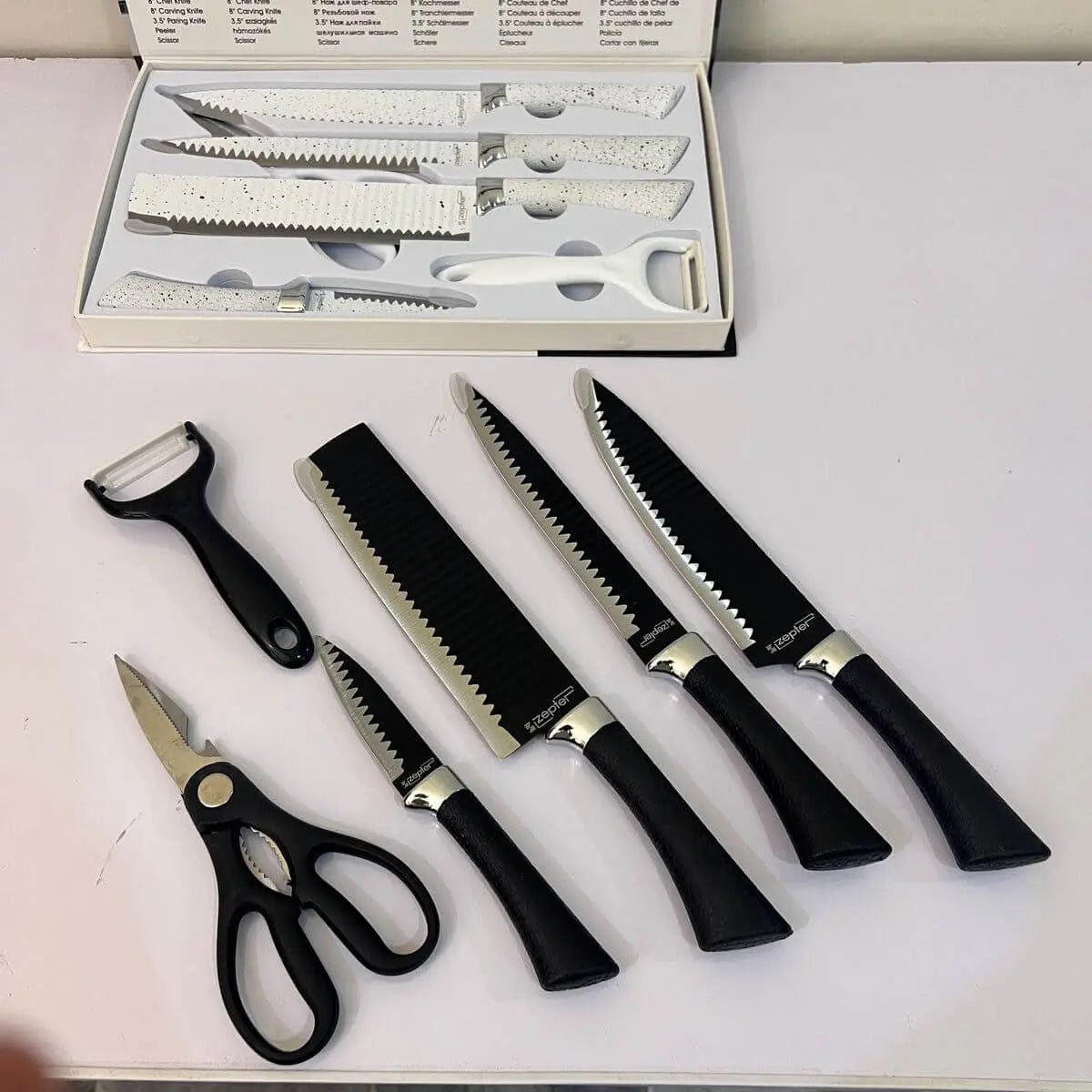 Zepter 6 in 1 Kitchen knives set with peeler & Scissor – Made for Europe – Poland Lot ImportHigh quality - #galaxiee.com#