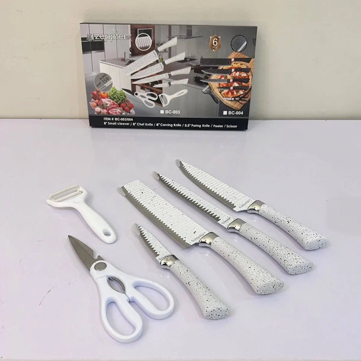 Zepter 6 in 1 Kitchen knives set with peeler & Scissor – Made for Europe – Poland Lot ImportHigh quality - #galaxiee.com#